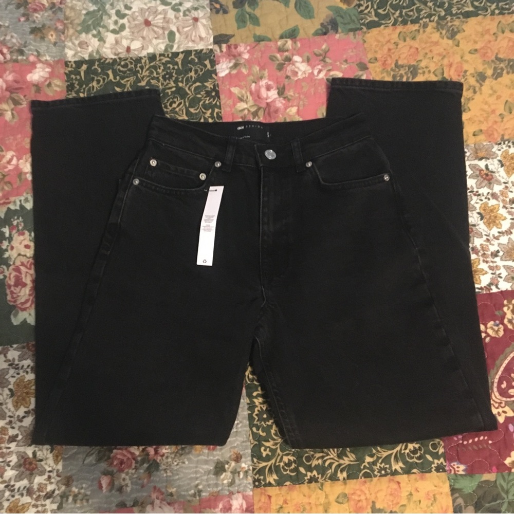 ASOS Design Black Straight Leg Jeans